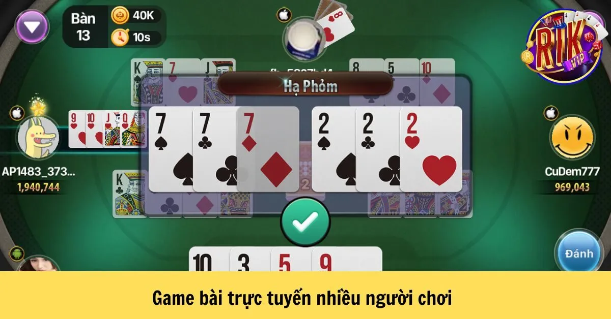 Game bài trực tuyến nhiều người chơi